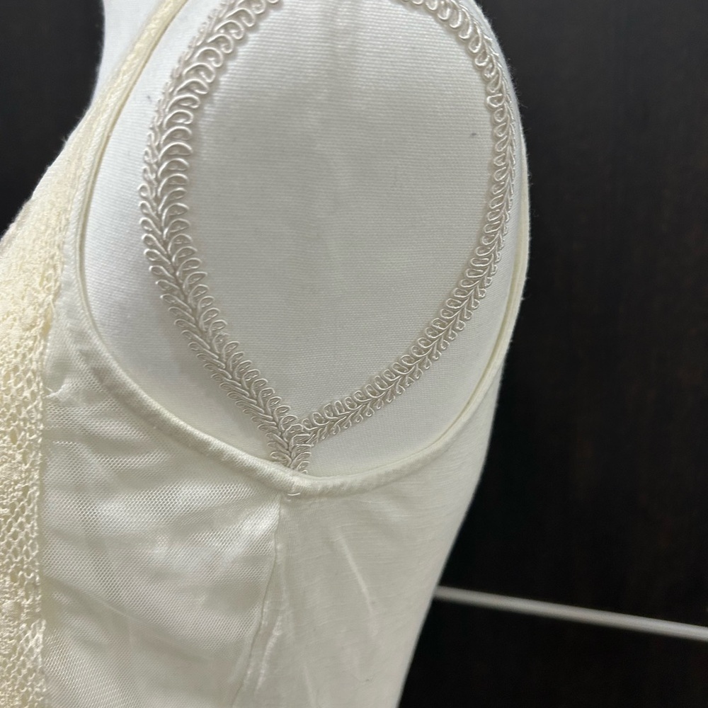 American Eagle Outfitters Cream Lace Tank Top - Picture 4 of 6